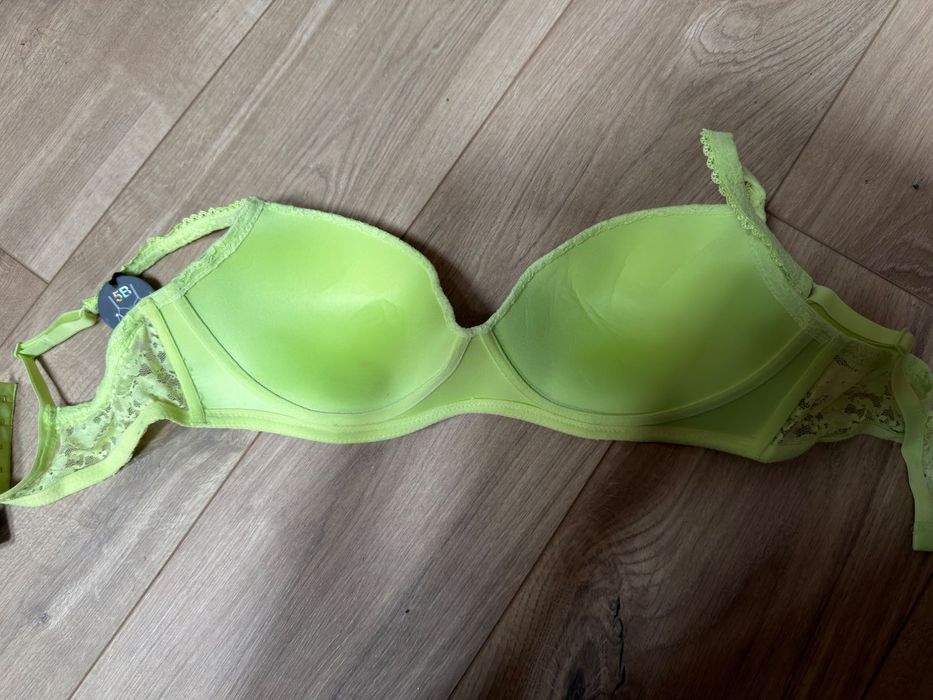 Sutien verde lime cu dantela Tezenis