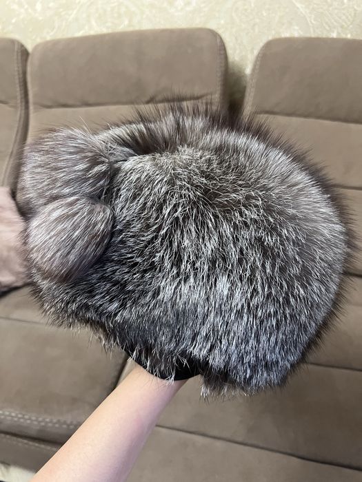 Женская шапка из чернобурки