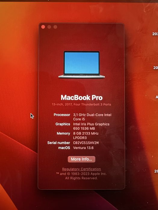 MacBook Pro 13, 2017
