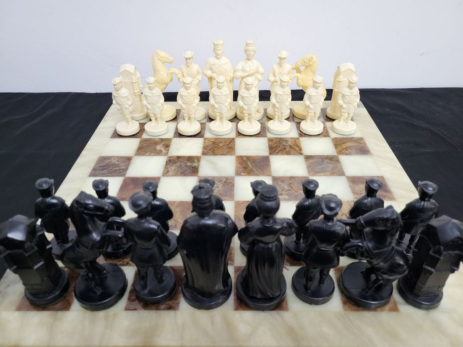 #3 Стар масивен мраморен шах