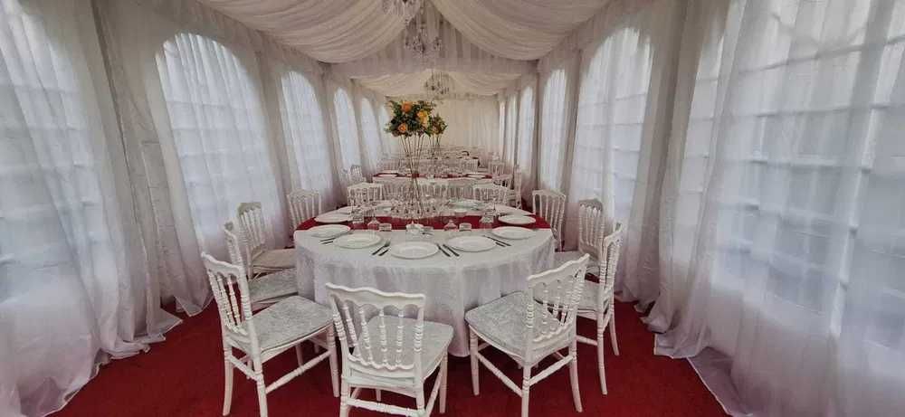 Corturi de inchiriat complete evenimente/mese/scaune/vesela
