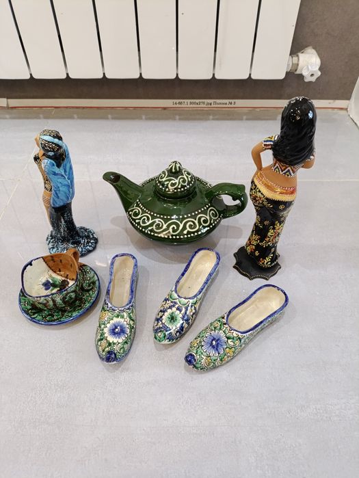 Статуэтки керамические чайник сувениры