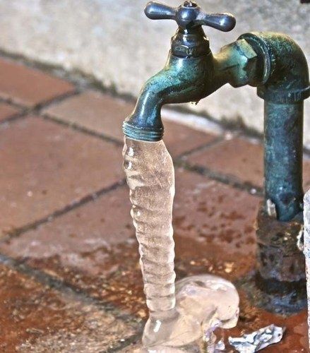 Разморозка, отогрев водопровода.