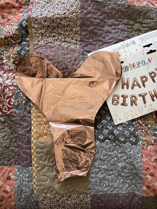 Baloane Heliu gold rose Happy Birthday