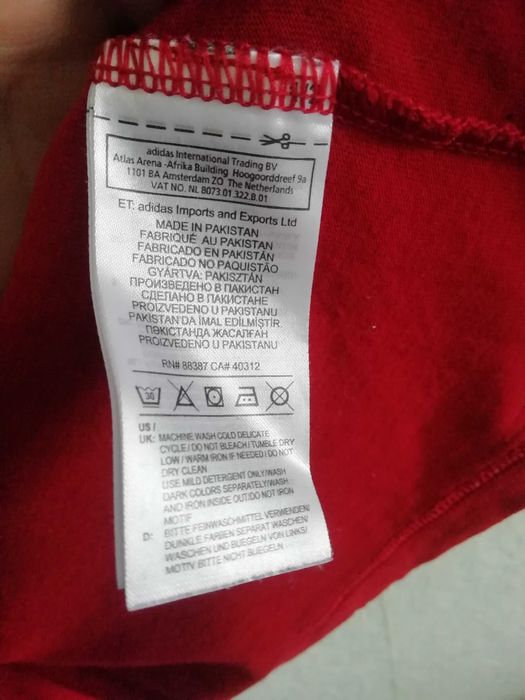 Adidas Originals 3 Stripes California Red XL оригинална тениска памук