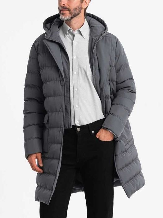 Jachetă lungă matlasată-NOUĂ