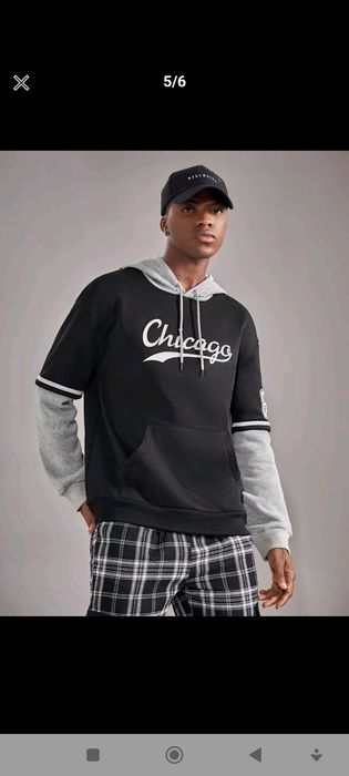 ROMWE Толстовка с капюшоном и цветными блоками для мальчиков с буквенн