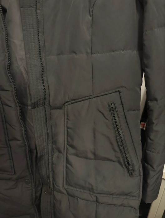 Geaca lunga de iarna, cu pene