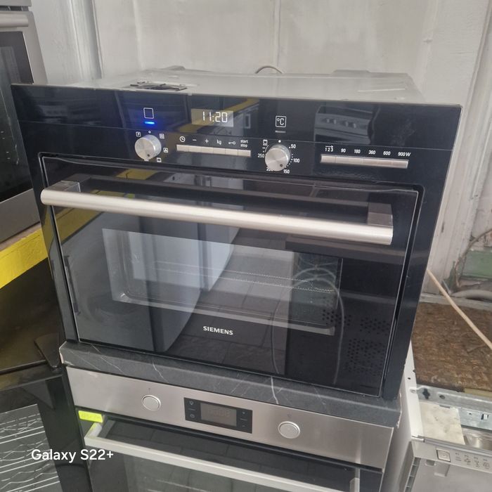 Компактна фурна комбнирана с микровълнова 2в1 за вграждане SIEMENS