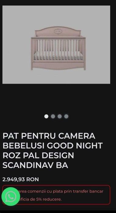Pătuț de bebeluși fetite
