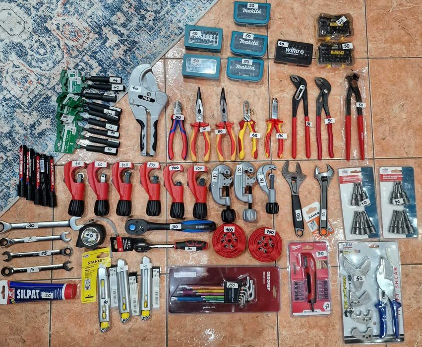 Scule pentru instalatori,fitinguri presare,strangere,robineti