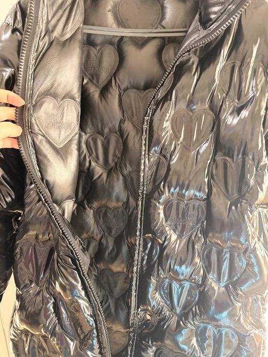 Geaca groasa iarna/munte lucioasa oversize -Logo Moschino la vedere