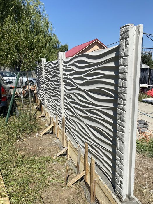 Gard din placi beton fier beton 8mm