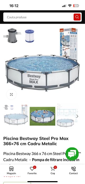 Vand Nou sigilat piscina montabila  bestway 366/76
