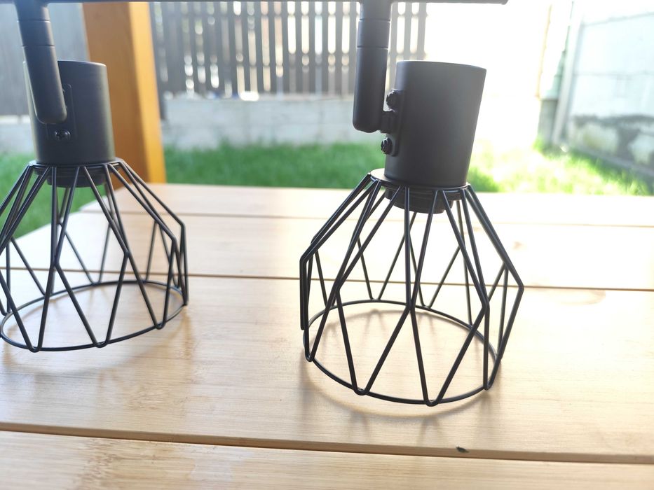 KYOTECH Lampă spot E14 neagră cu 4 becuri Spot cu LED de plafon rotativ 350° și rotativ Spot de plafon E14 spot pentru 4 becuri E14  fără becuri