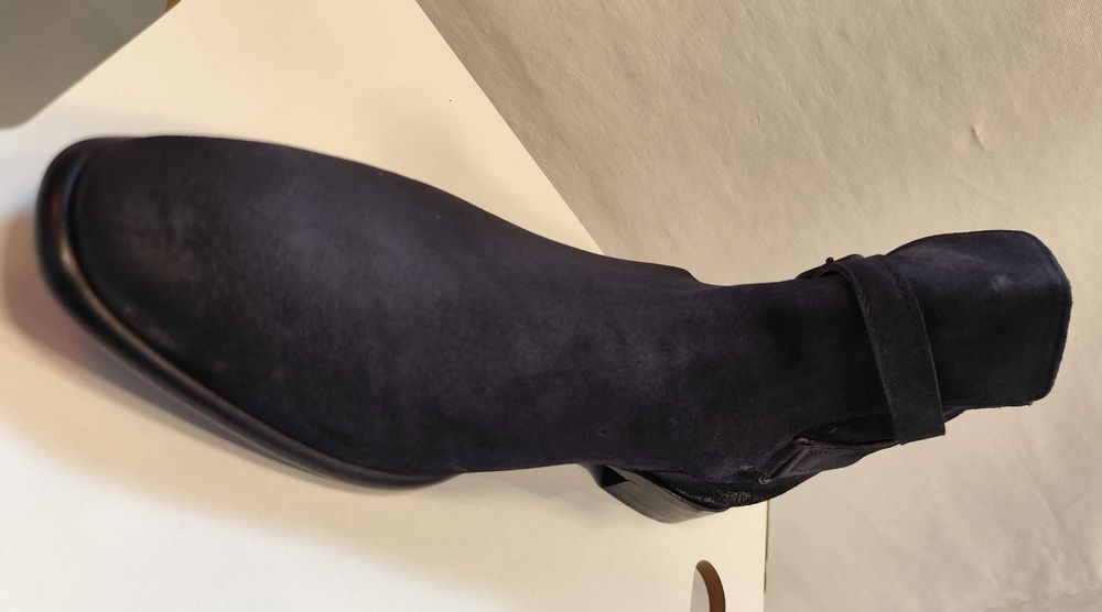 Ghete jodhpur 44 de lux Lagerfeld lucrate manual piele naturala navy