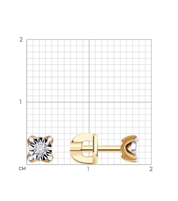 Серьги- пусеты Sokolov Deamond