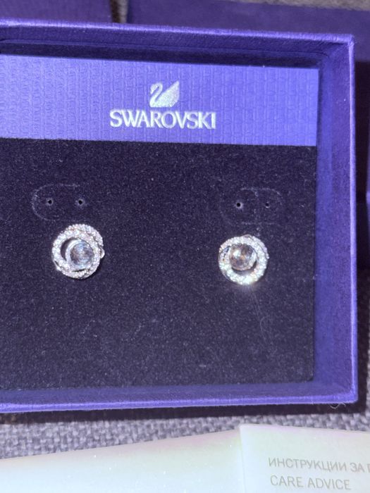 Обеци Swarovski – с кутия и сертификат