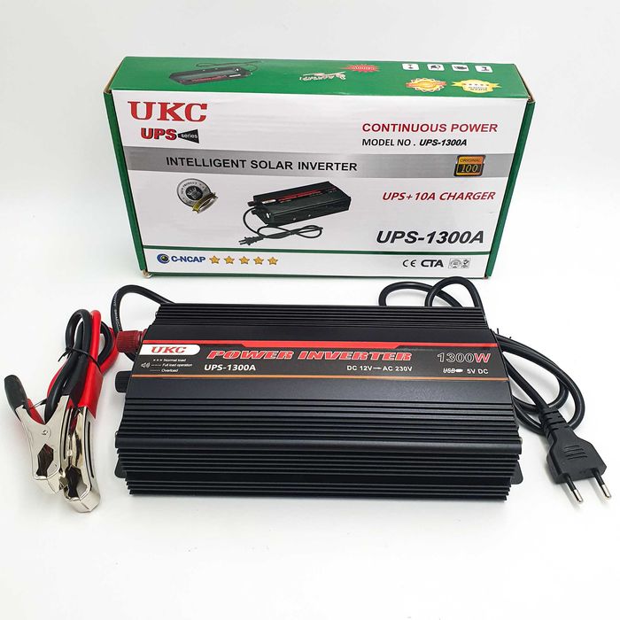 UPS + ЗАРЯДНО устройство за акумулатор 800А+10А, 1300А+15А, 1800А+20А
