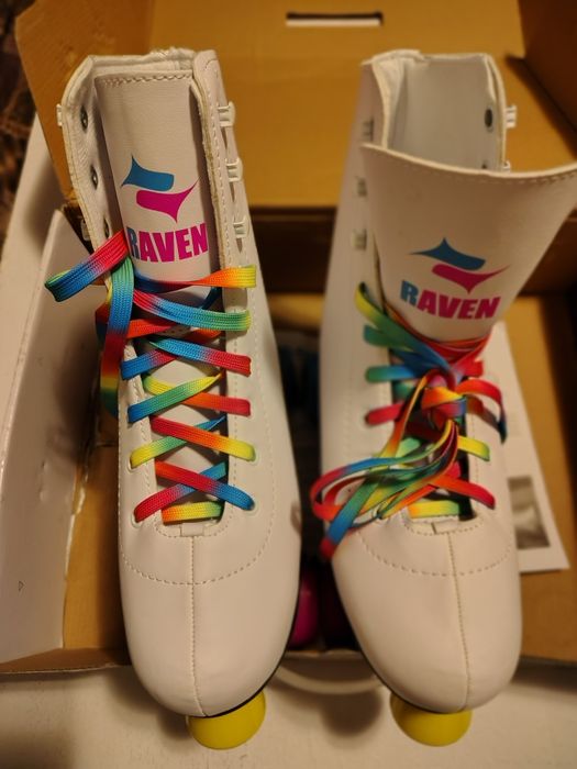 Decathlon Raven Iris White skates 39-42 Patine rotile role reglabile