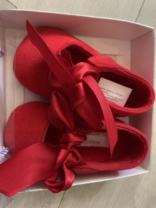 Pantofi botez mayoral rosii marimea 17