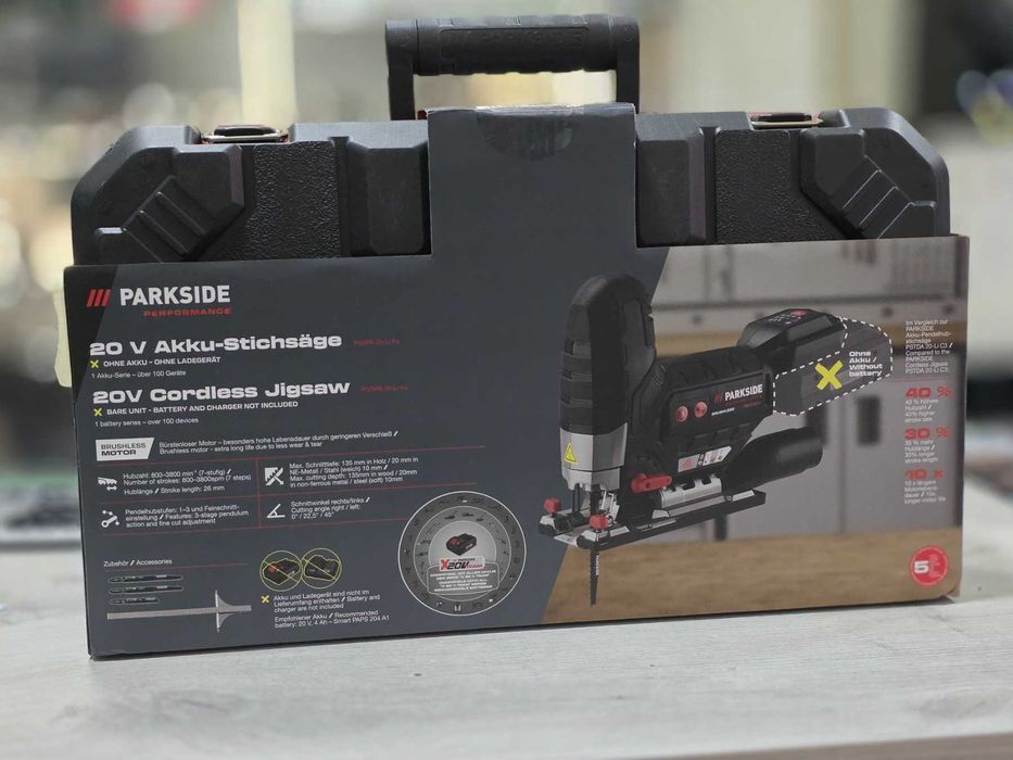 НОВ! Електрически трион PARKSIDE PERFORMANCE 20 V PSSPA 20-Li F4