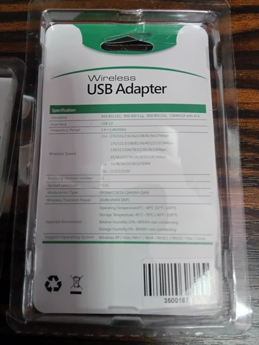 Вайфай адаптер приёмник Wi-Fi usb с диском в комплекте