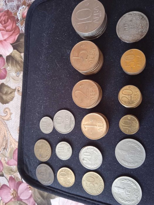 Монети бг немски френски италиански американски и др от 1940 до 1998 г