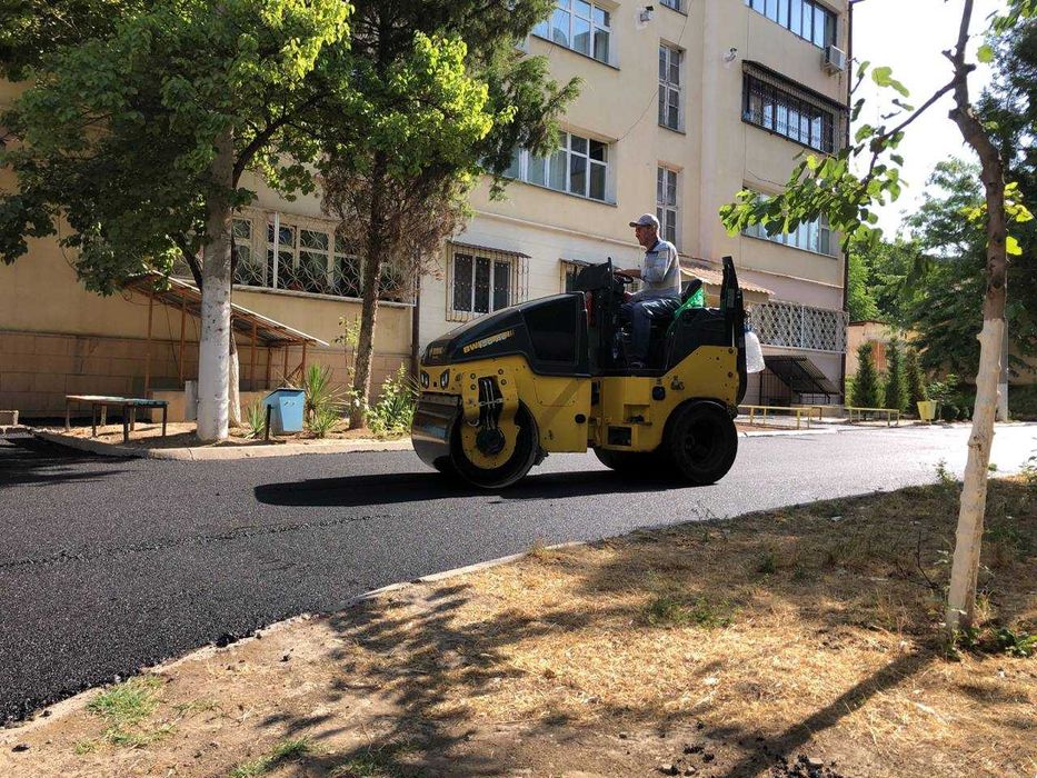 Асфальтирование дворов в Ташкенте. Работаем качественно, своя техника