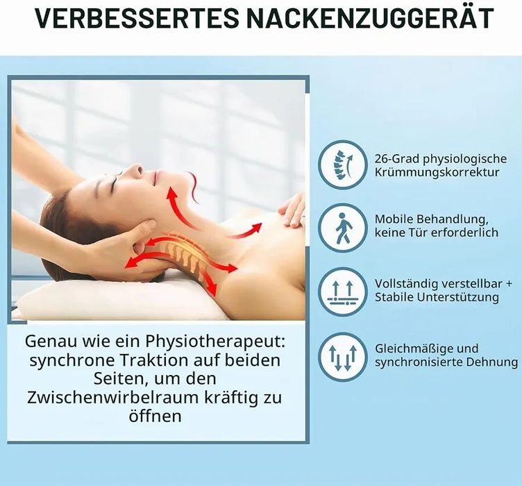Guler cervical reglabil HEYOUTH, cu perna de aer si tractiune. Amelioreaza cocoasa gâtului si sprijina stabil coloana cervicala