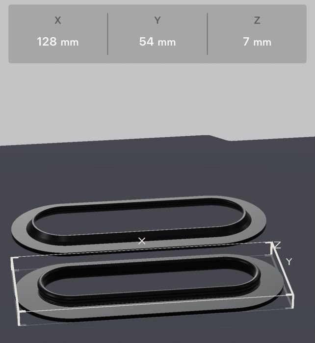 Mâner rulou portbagaj Dacia Jogger (Clip ON) – Premium PETG negru