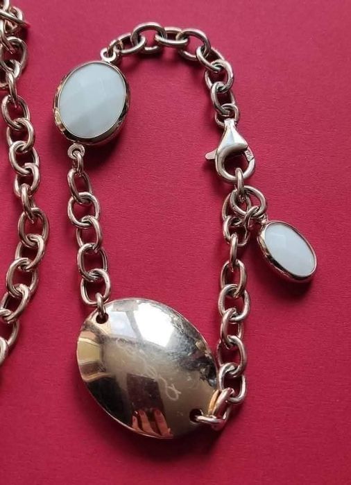 Луксозен сребърен комплелт с Бял Оникс