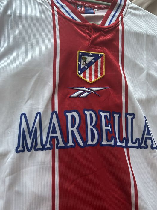 Tricou Retro Atletico Madrid Home XL – Marbella Sponsor – Stare Excelentă