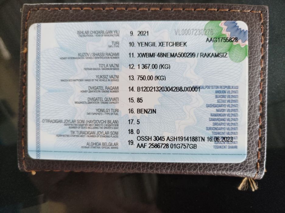 2021 yil Chevrolet Spark evro variant mexanika, kraska original