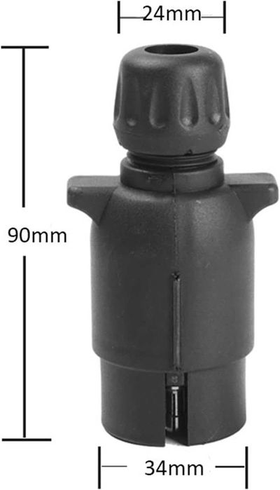 Букса за ремарке пластмасова 7 пина 12V комплект