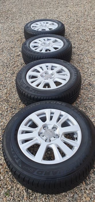 Jante aliaj originale audi pe 16. 5x112. Cu cauciucuri de iarna.