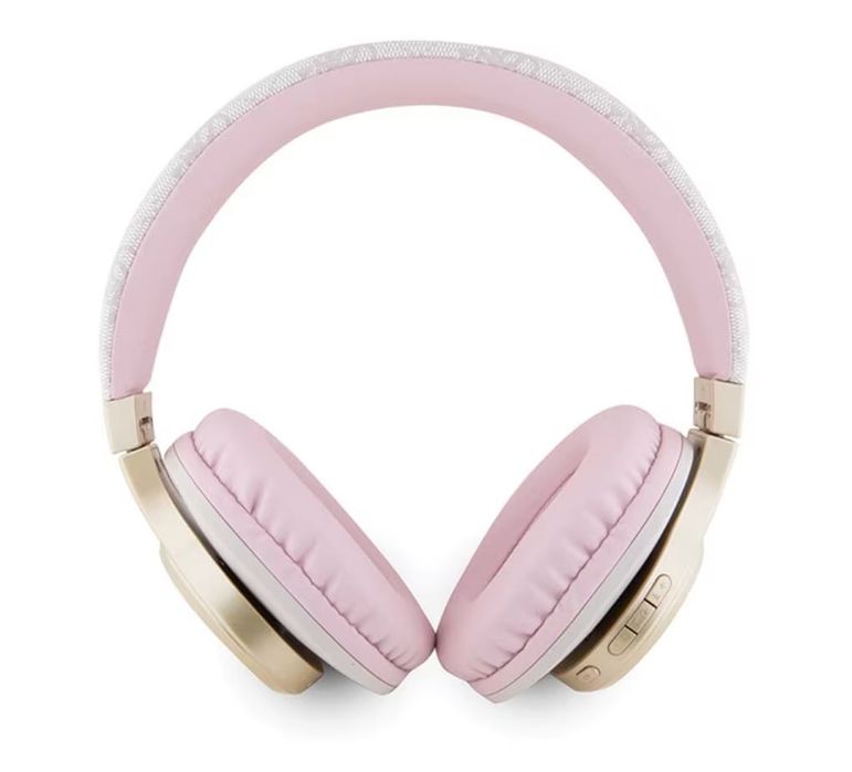 Casti Wireless Bluetooth On-Ear GUESS 4G Leather Script Logo Roz