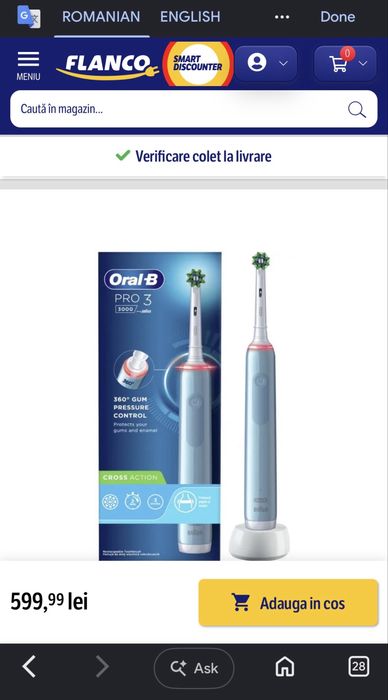 Oral B Pro 3 3000 Braun