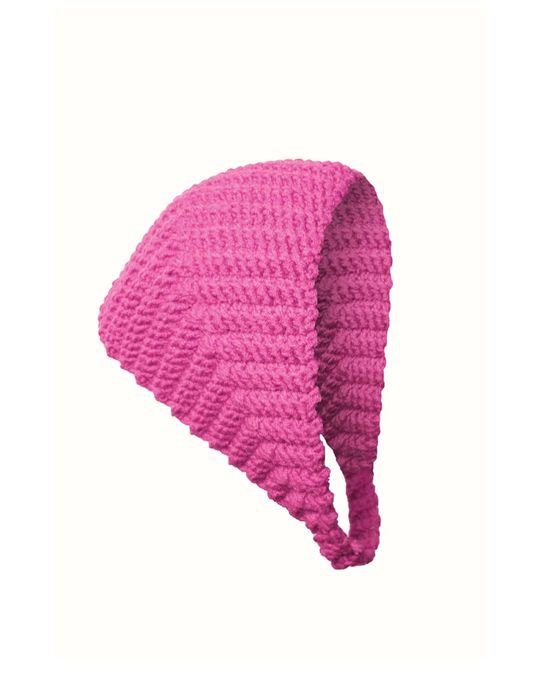 Чепчик - косынка ручной вязки