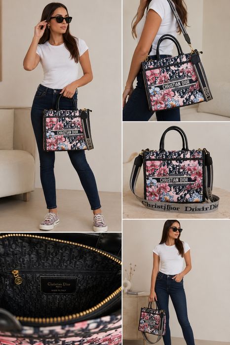 Dior прекрасна флорална дамска чанта
