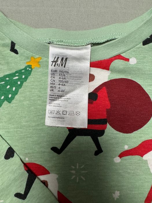 Pijamale pentru copii cu imprimeu de Crăciun, mărimea 4-6 ani, H&M