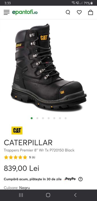 Bocanci Caterpilar Piele NOU!