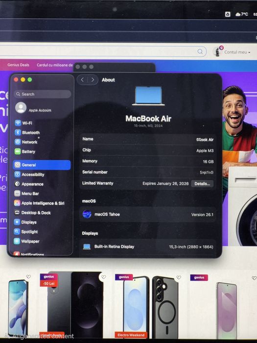 Macbook Air 15 inch - M3 - Nou