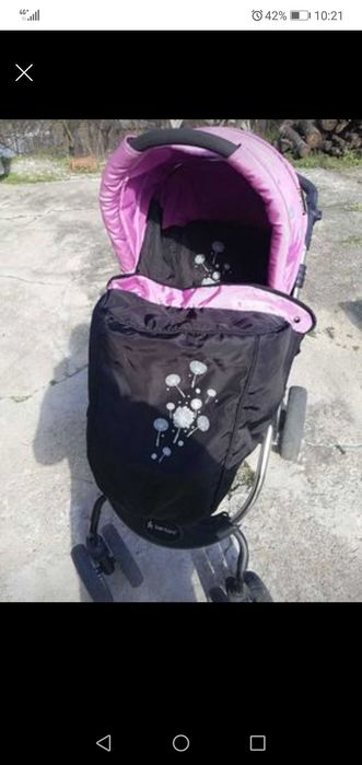 Детска количка с 2 коша, 2 покривала за крачетата и чанта за аксесоари