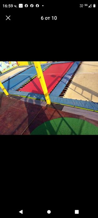 Атракцион трамплин батут ремарке