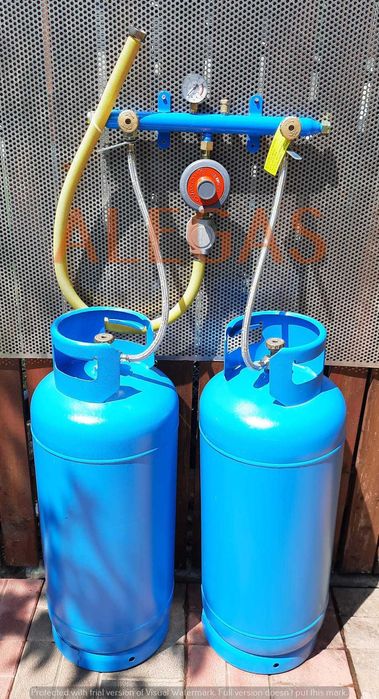 Kit complet cu 2/3/4 butelii GPL si accesorii pt incalzire cu GPL