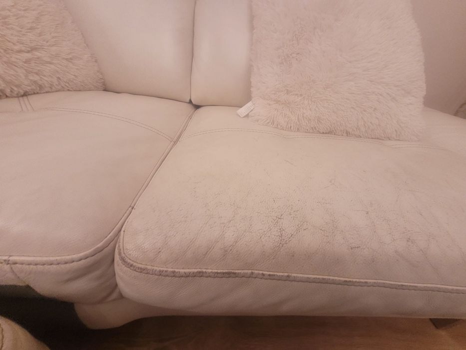 Canapea piele naturala alba ITALIA- ROVERE MOBILI