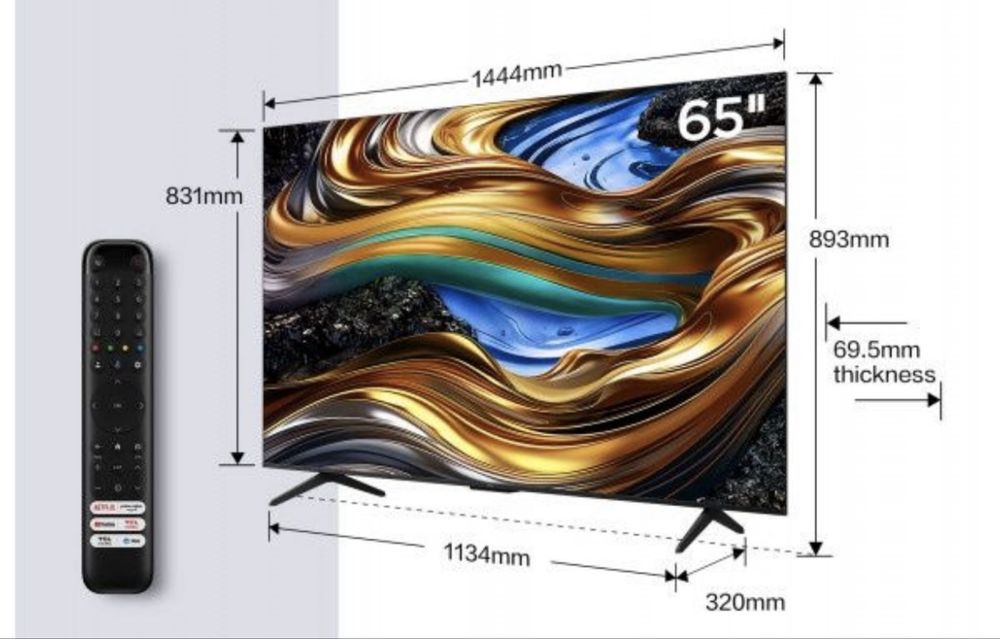 Телевизор TCL 65P755 120HZ Smart 4k Google Tv От официального дилера