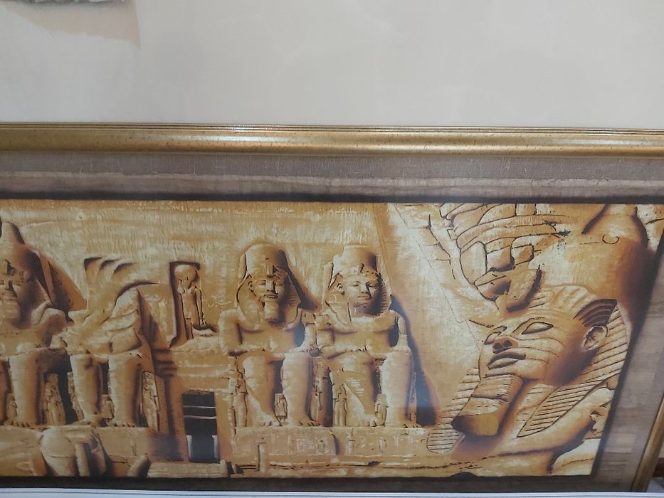 Картина папирус в рамке