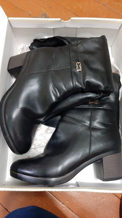 Зимние сапоги на удобном каблуке